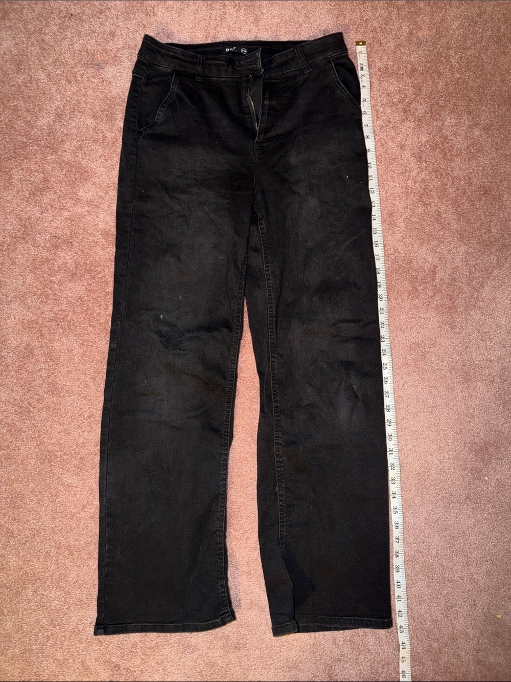 Oat New York Black Straight-Leg Jeans